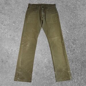 Filson Dry Tin Cloth Pants Men 30x34 Brown Olive 5-Pocket Rugged Workwear Canvas